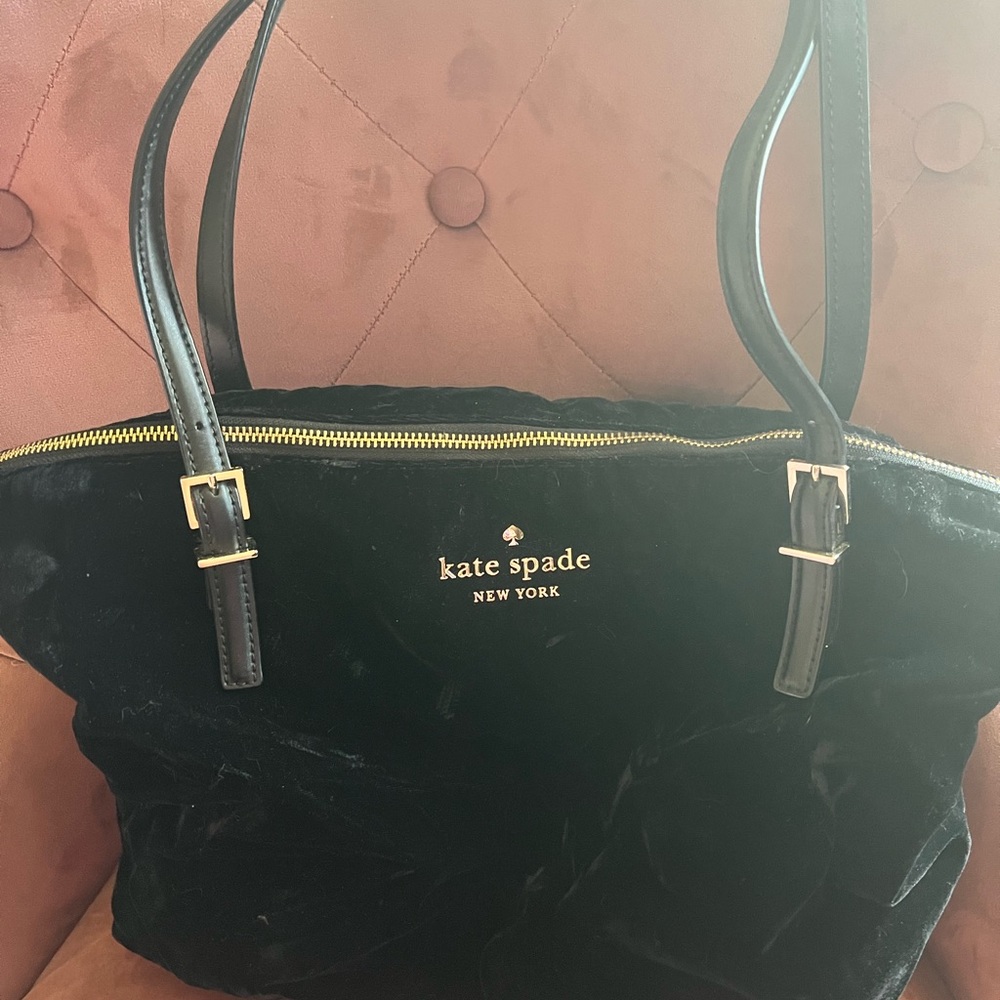 Authentic Black Velvet Kate Spade Purse/Handbag